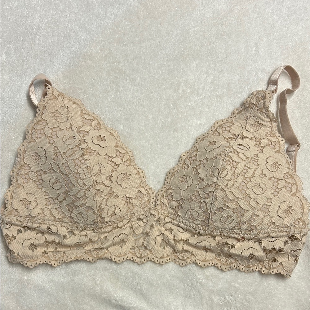 Lace Nursing Bralette in Beige